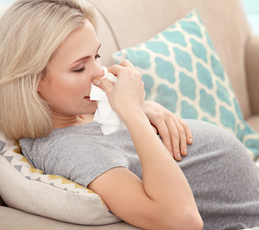 How does pregnant behave with the common cold?