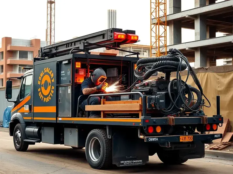 Mobile welding service at job site