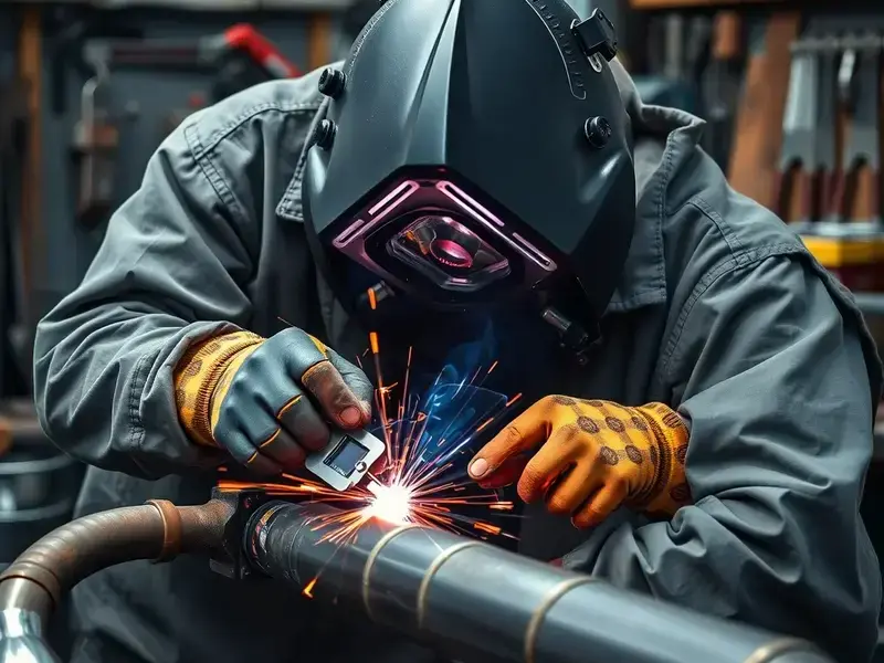 Welding process in progress